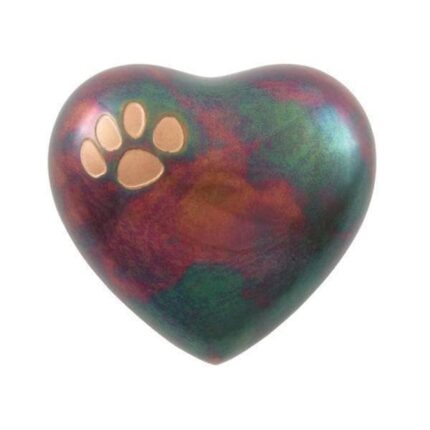Gabrielle Paw Raku Heart Pet Keepsake Urn