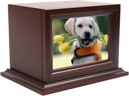 Wooden Pet Cremation Urns with Photo Frame (Large)