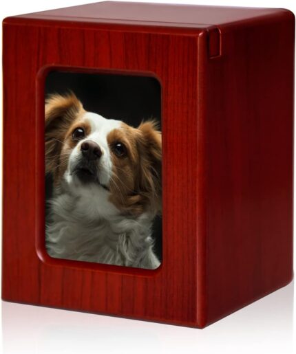Pet Urns with Photo Frames Box Red-Small